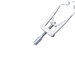 Lieberman Nasal Adult V-Wire Speculum With Adjustable Mechanism, V-Shaped Style Open Wire Blades Angled Upward For The Bridge Of The Nose, Blade Length Of 14mm, Overall Length Of Speculum Is 3"" (76mm) - 11-2-6796