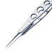 Castroviejo Suturing Forceps 0.12mm 1 x 2 Teeth On A Three-Holed Handle, 20mm Straight Shafts Overall Length Of 4 1/4" (110mm) - 11-6-3611