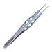 Castroviejo Suturing Forceps 0.12mm 1 x 2 Teeth On A Three-Holed Handle, 20mm Straight Shafts Overall Length Of 4 1/4" (110mm) - 11-6-3611