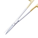 Iris Scissor Straight TC Square Edge Shanks Overall Length 4 1/2" (115mm) Sharp Pointed Tips Larger Ring Handles Which Are Gold Plated To IndicateTungsten Carbide Inserts - 19-132108