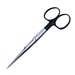 Operating Scissors Straight Sharp/Sharp Blades Super Cut Design Serrated Bottom Blade And Razor Sharp Cutting Edge Overall Length 4 1/2" (11.5cm) With Precision Two Tone Finish With Black Ring Handles - 19-133622