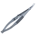 Shepard Curved Intraocular Lens Forceps Curved Up Shaft Serrated Upper And Lower Jaws 1.45mm X 2.0mm Respectively  Cross Action Design With Slide Lock Overall length: 3 1/2" (90mm) - 5-3086