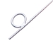 Wright Fascia Needle, Curved Shaft And Ring Handle With Polished Finish, 2mm Wide Tip, 1mm X 6mm Eye, And Overall Length Of 5 1/8" (130mm) - 5-3599