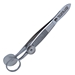 Heath Chalazion Forceps, Serrated Handle With Polished Finish, Locking Thumb Screw, Oval Solid 16mm Wide Lower Plate, Open Upper Plate With Inside Dimensions Of 12mm X 14mm, And Overall Length of 3 3/4" (96mm)  - 5-3725