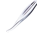 Castroviejo Style Colibri Forceps, (0.5mm) 1 x 2 Teeth Set At 45 Degrees, 6mm Tying Platform,  Serrated Wide Handle, Overall Length 4 1/4" (109mm) - 5-4316-5