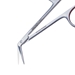 McReynolds Pterygium Scissors, Ring Handle, Polished Finish On Blades, Blunt Angled Tips, 18mm Mid Screw To Tip, And Overall Length Of 4 1/8" (105mm) - 5-4571