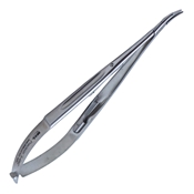 Azar Needle Holder Flat Scalloped Handle With Lock Fine 11m Ge 