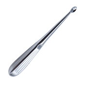 Brun (Spratt) Curette, Straight, Size 6, Oval Cup, Hollow Handle, Overall Length 7" (178mm) 