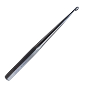 BRUNS Curette 9", ov, hex. handle, # 5 