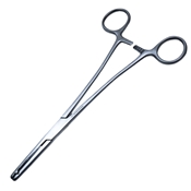 Ballentine Forceps Straight With Longitudinal Grooves 8 1/4"  