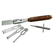 Bankart Kobel Interchangeable Chisel System, Complete Set Includes 7" Phenolic Handle, 3 Heads 10mm , 16mm & 25mm, A " T " Handle Key 