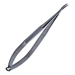 Barraquer Needle Holder Curved Without Lock, Medium Jaw, Knurled Handle, 15mm Mid Screw To Tip Overall Length 5 1/4" (135mm) - 11-7-4741