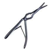 Becker Septum Scissor Angled Squeeze Handle With Serrated Blad 