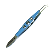 Blue Titanium Arita Meibomian Gland Compressor Forceps 