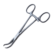 Bone Reduction Forceps Curved Serrated Jaws With Pointed Tips With Overall Length 5 1/2" (140mm) 