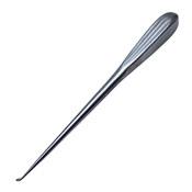 Brun (Spratt) Curette With Hollow Handle And Oval Cup With Overall Length 9" (229mm) Reverse Angled 45? #3/0 