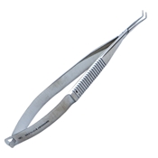 Clayman Lens Forcep Serrated Handle 