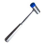 Combination Mallet, #8, Small, One Replaceable Blue Nylon Cap, One Solid Stainless Side, Cylinder Shaped Head, 6.2oz, 0.867" (22mm), Overall Length 7-3/4" (197mm) 