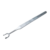 Cottle Retractor, Sharp 10mm Right Prong, Ball Tip Left Prong, Flat Handle Partly Serrated, Overall Length 5-1/2" (140mm) 