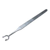 Cottle Retractor, Sharp 10mm Left Prong, Ball Tip Right Prong, Flat Handle Partly Serrated, Overall Length 5-1/2" (140mm) 