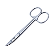 Crown & Collar Scissor 4 3/4" (12cm)  Curved With Lower Blade Serrated      