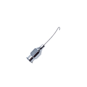 Croydon Irrigating Cannula, 25 Gauge With Polished Finish, Curved Flattened Blunt Tip 0.5mm Diameter, 20mm Long Shaft  