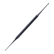 Curette Excavator, Double Ended, 1.5mm End, 2.5mm End, Holes At Each End, Octagonal Handle, Overall Length 5-1/2" (139.7mm) 