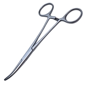 Dandy Hemostatic Forceps Curved Sideways Overall Length 5 1/2" (140mm) 