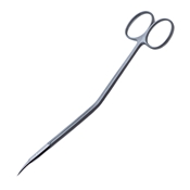 Dandy Trigeminal Scissors 6-3/4" (17cm), Curved, with Backward Angled Handles  