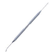 Eippert Femtosecond Double Ended Spatula On A Round Handle, 2.0mm Angled/1.0mm Straight Ends 