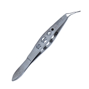 Ernest Mcdonald II Lens Inserting Forcep Angled Cross Action Design On 3 Hole Handle 