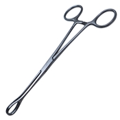 Foerster Sponge Forcep 7" (180mm) Straight With Serrated Jaw 