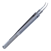 Girard Tying Forceps, Curved Shafts, 5mm Tying Platform, Round Knurled Handle, Dull Finish, Overall Length 3-7/8" (99mm) 