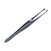 Graefe Fixation Forceps, Serrated Handle With Thumb Catch Lock, Wide 4.5mm Jaws, Fine Teeth, And Overall Length 4 1/4" (108mm) 