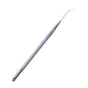 Hunkeler Lens Hook Hemi-Ball 0.3mm Diameter Angled Slightly Vaulted  On A Round Diamond Knurled Handle 