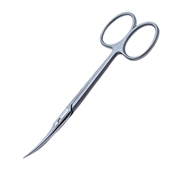 Iris Scissors Curved Overall Length 4 1/4" (110mm) With Precision Two Tone Finish Country Of Origin Germany 