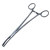 Jacobs Vulsellum Tenaculum Forcep 8 1/4" (210mm) Curved With 2 by 2 Teeth With Ratchets 