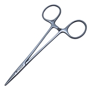 Jacobson Petit-Point Mosquito Forceps 5" (127mm) Straight, With Extremely Fine Tips  