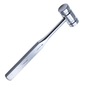 Stainless Steel Mallet, Medium II, Cylinder Shaped Head, 1lb 3oz, Diameter 1-3/8" (30mm), Overall Length 9-1/4" (235mm) 