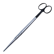 Mayo Harrington Scissor Straight With Overall Length Of 6 3/4" (171mm) Super-Cut With Black Handles 