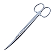 Mayo Scissor 6 1/8" (15.5cm) Curved Beveled Blades  