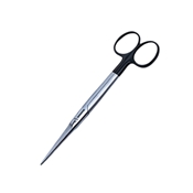 Mayo Scissors Straight With Serrated Lower Jaw Overall Length Of 6 3/4" (171mm) Super-Cut With Black Handles 