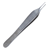 Micro Adson Diamond Dusted Tissue Forcep 1 x 2 Teeth 4 3/4" (121mm) Extremely Delicate Jaws 