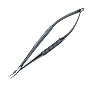 Microvascular Needle Holder Curved Without Lock Overall Length 5 1/2" (14cm)  