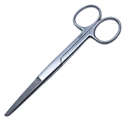 Operating Scissors, Straight, Sharp/Blunt, Mirror Finish, Overall Length 5" (127mm) 