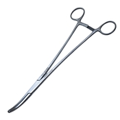 Powell Wertheim Hysterectomy Forceps With Ratchets Curved Serrated Jaws 10" 