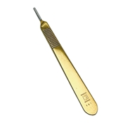 #3 Knife Handle, Gold Plated, Ruler 