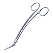 Schmieden Frazer Dura Scissors 6-3/4" (17cm), Angled to Side, One Probe Tip  