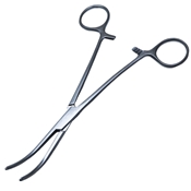 Shallcross Cystic Duct Forceps 8" Fully Curved Serrated Jaw  