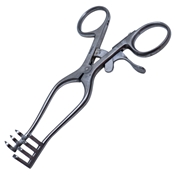 Weitlaner Retractor Satin 17mm Deep With 3 X 4 Sharp Prongs And Overall Length Of 5 1/2" (14cm)  